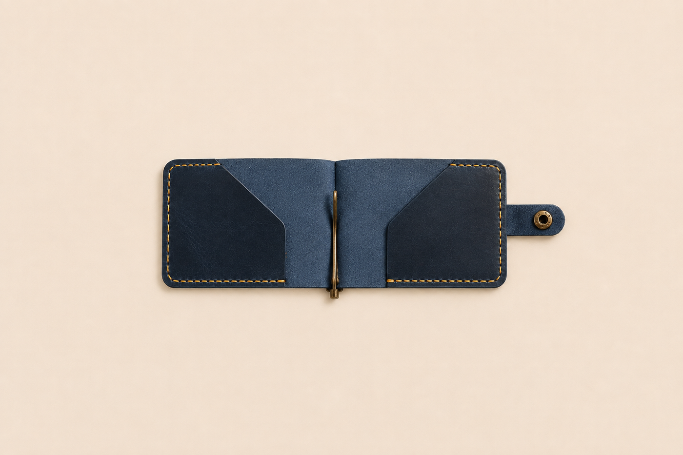 Leather Button Wallet