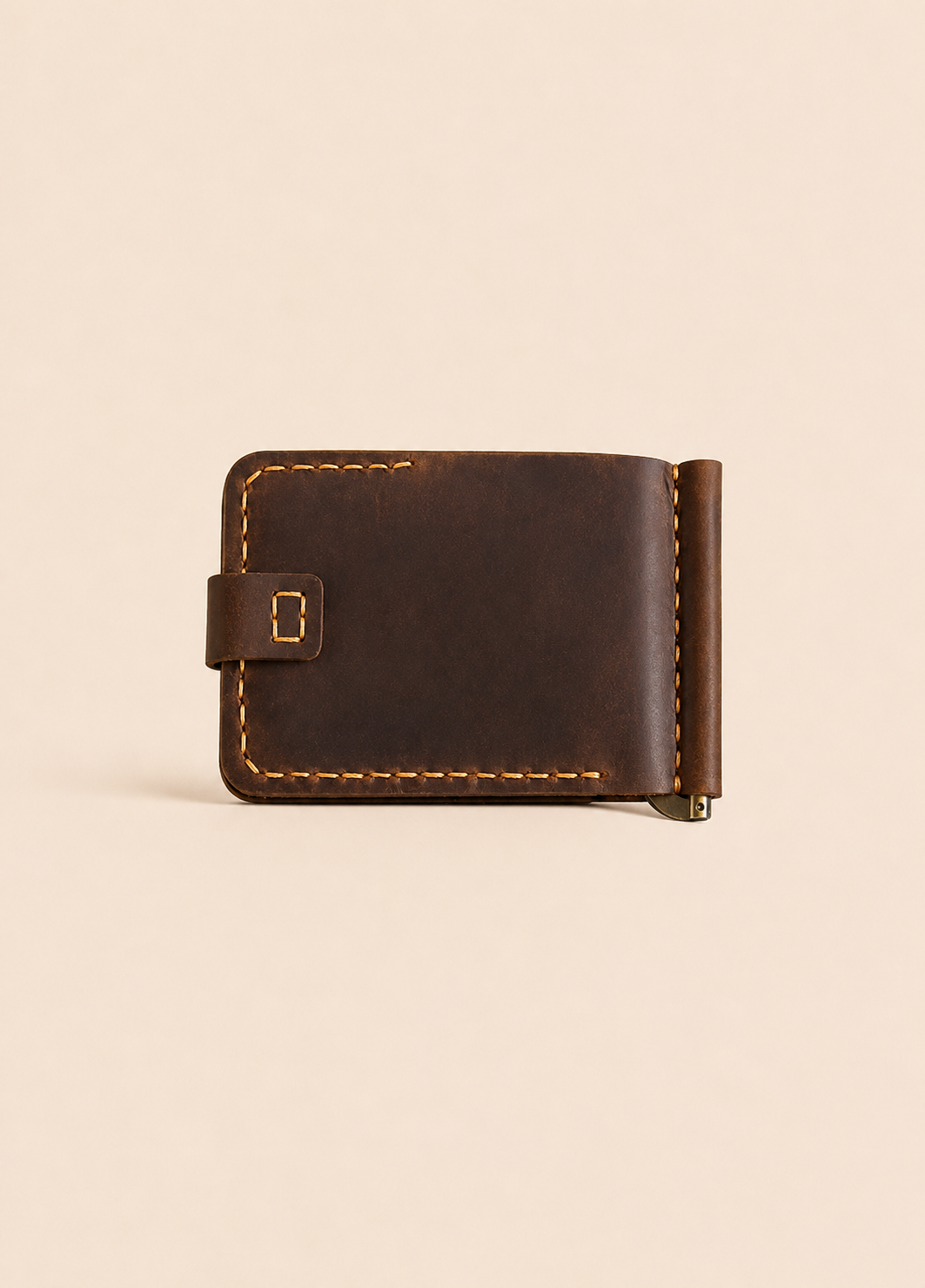 Leather Button Wallet