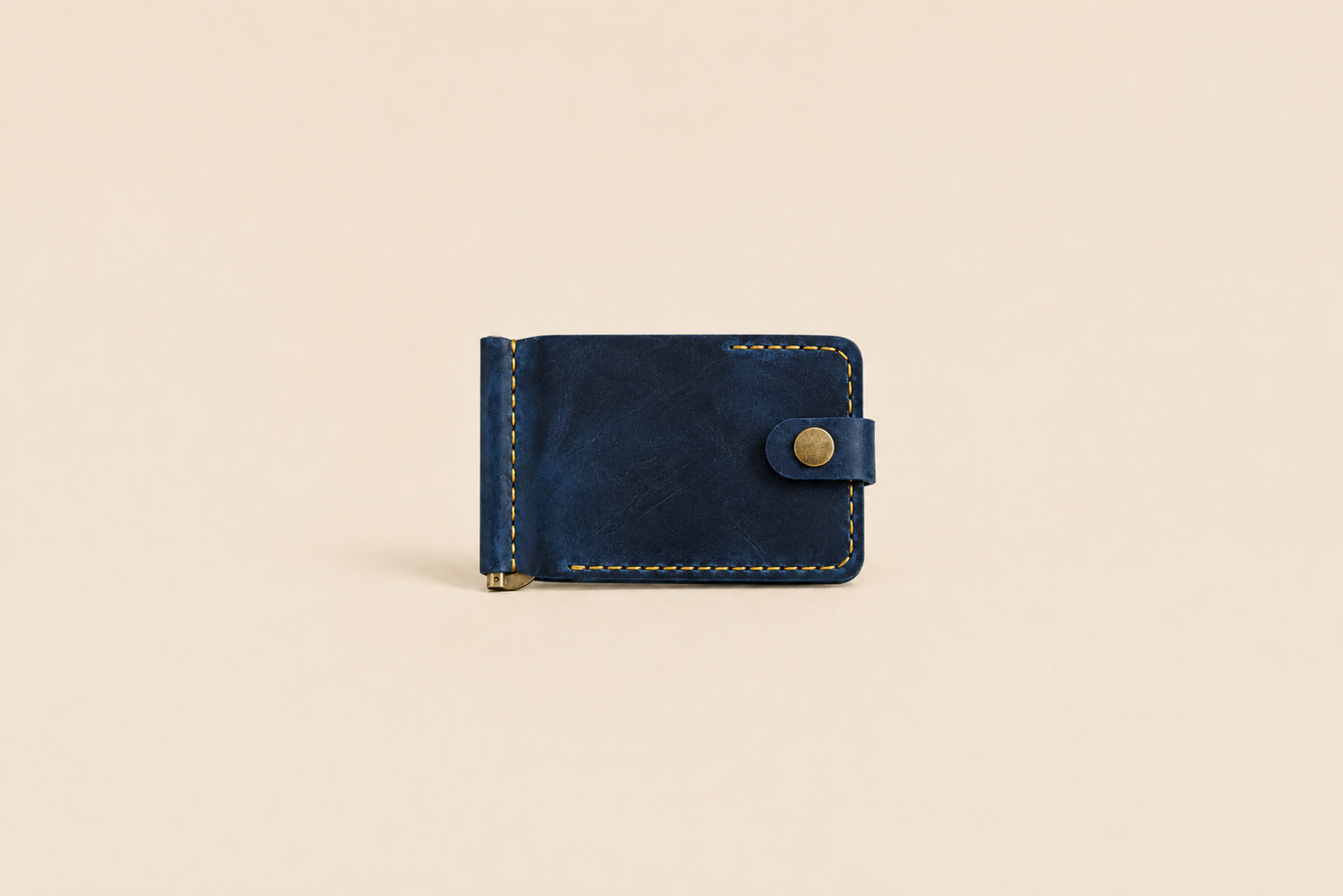 Leather Button Wallet